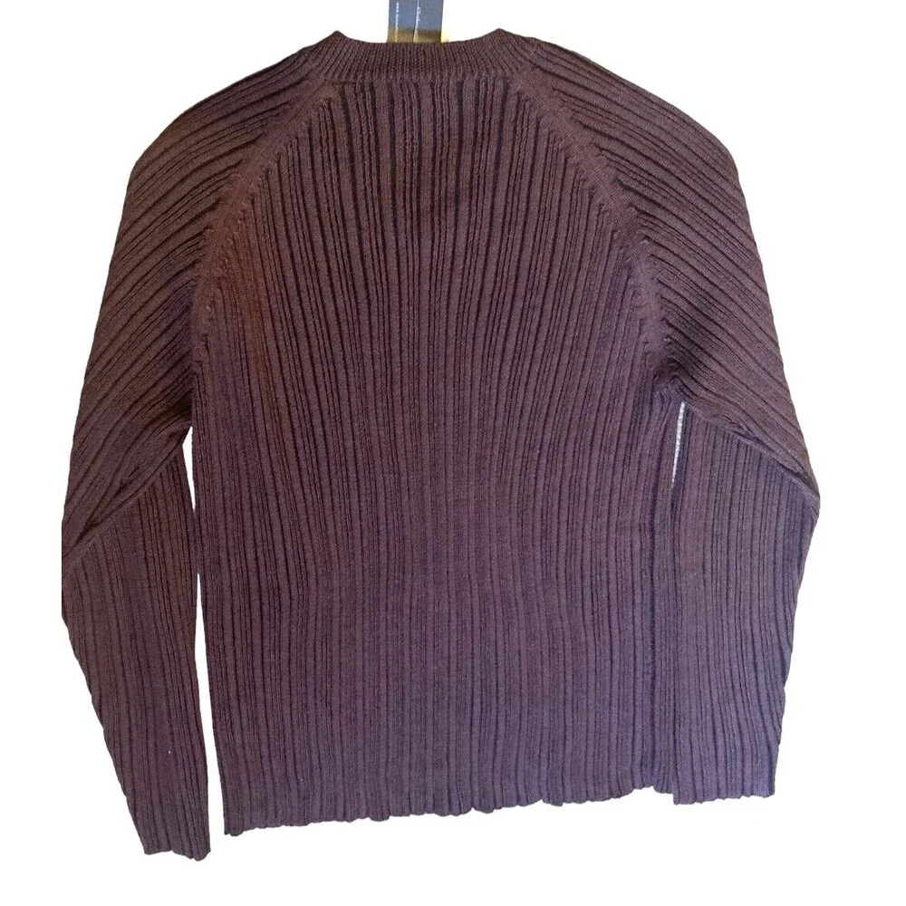 NWT sweater Kenneth Cole pull over XL v neck chunky cable knit wool blend preppy